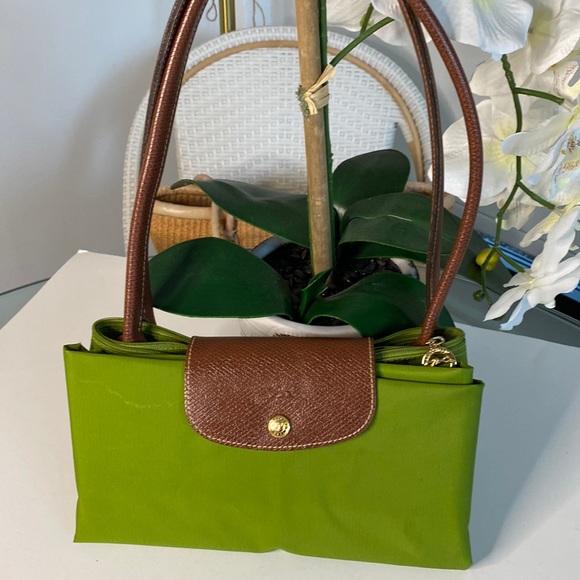 Longchamp Bags Longchamp Shopping Le Pliage Kelly Green And Brown